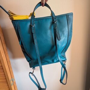 Fossil Camilla Convertible Backpack - Teal Leather Women's Bag